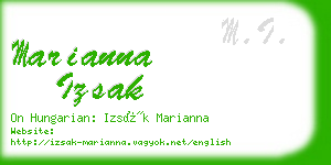 marianna izsak business card